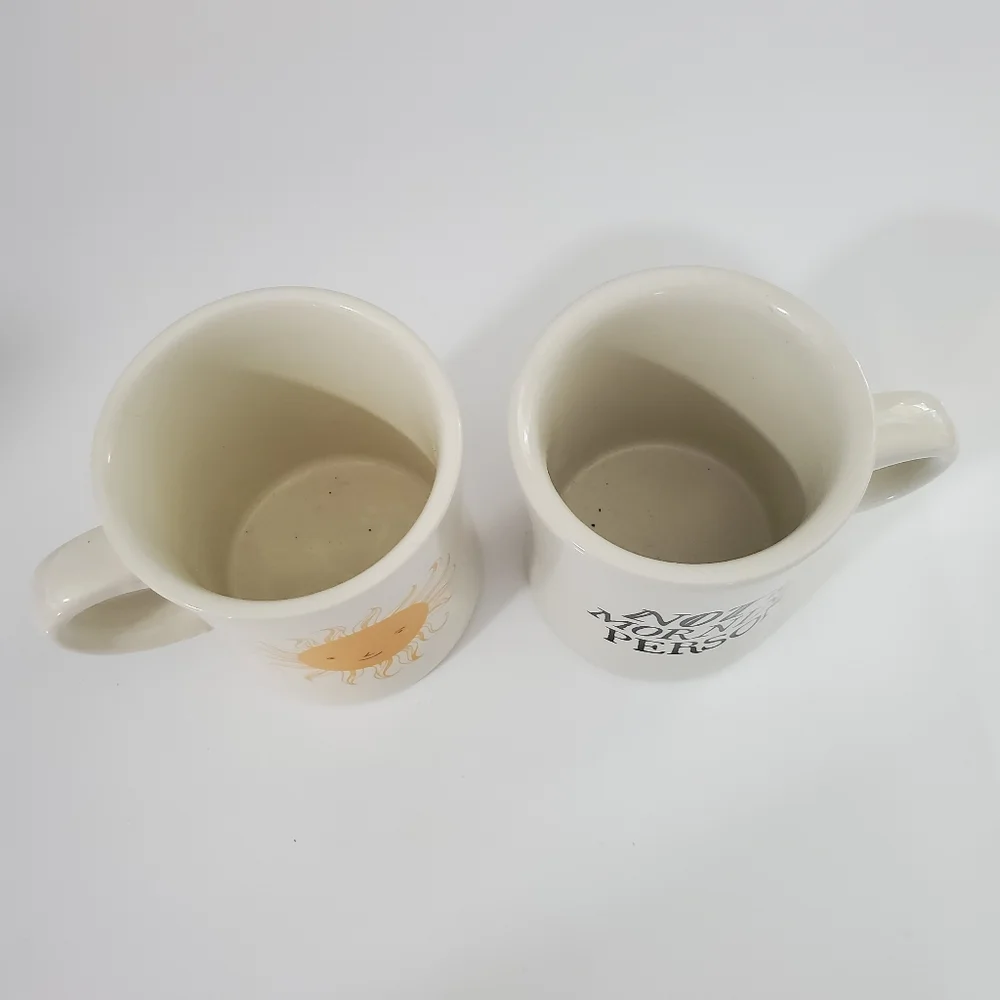 Funny Coffee Mug Set Good Morning Sunshine Not a Morning Person Pair Gift